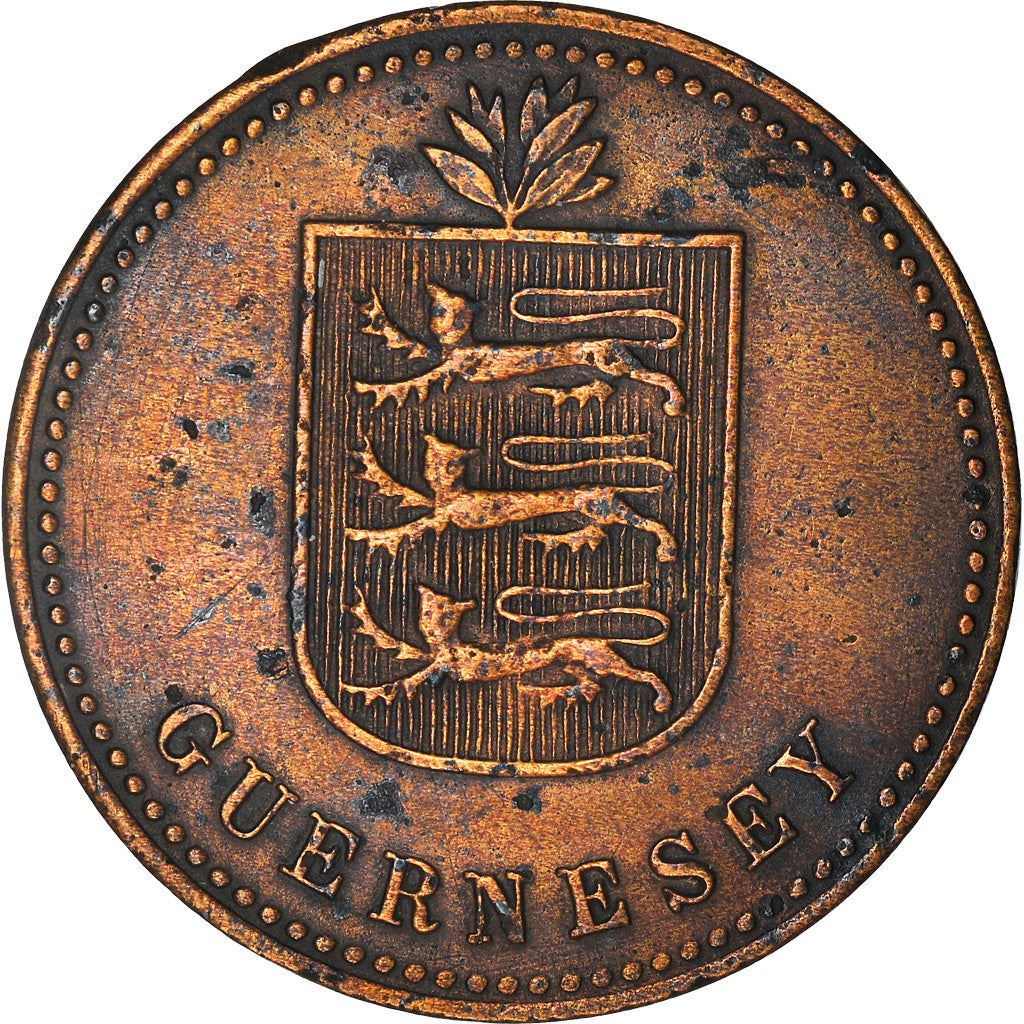 Guernsey 4 Doubles Coin | KM13 | 1914 - 1949
