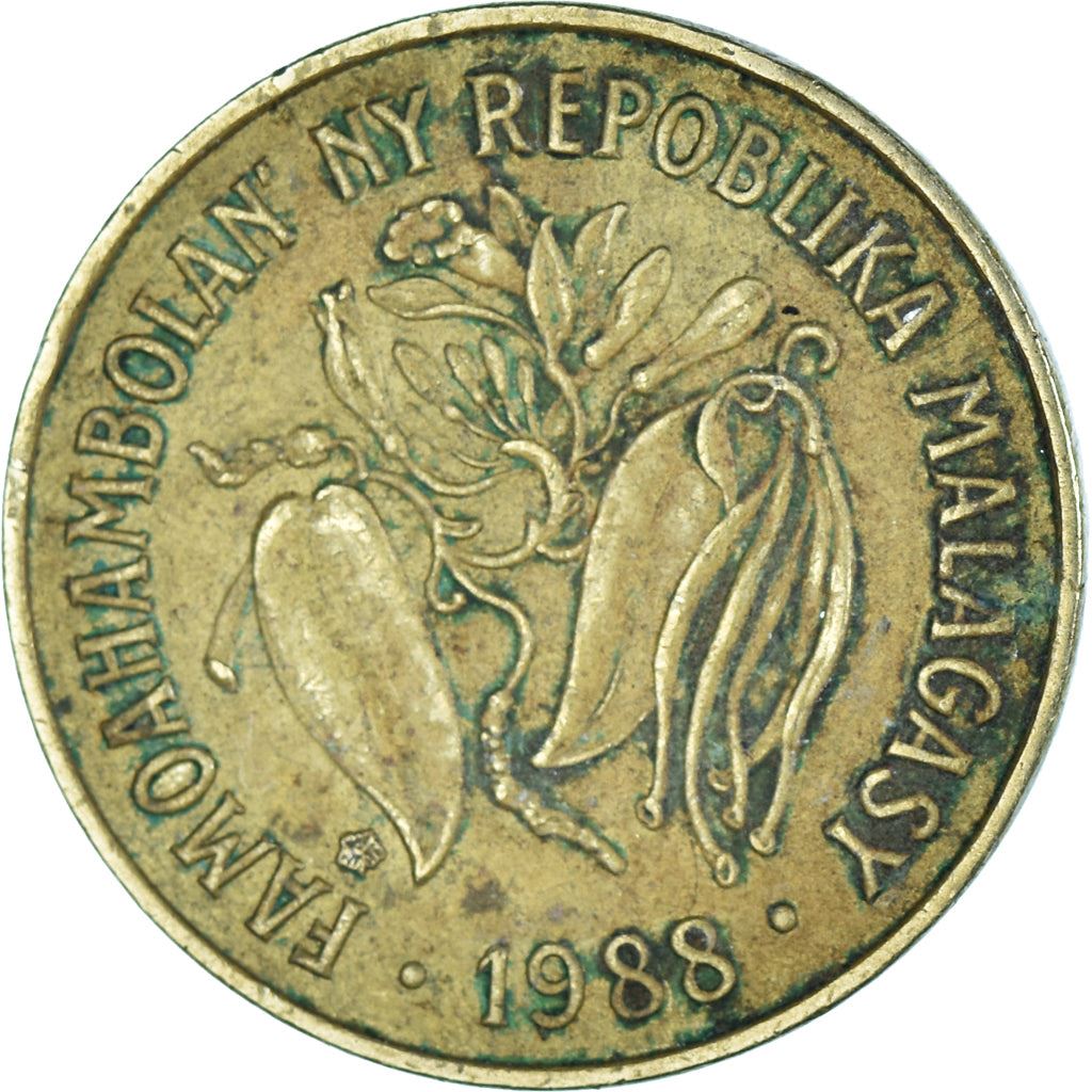 Madagascar | 10 Francs / 2 Ariary Coin | Zebu | Vanilla | Km:11 | 1970 - 1989