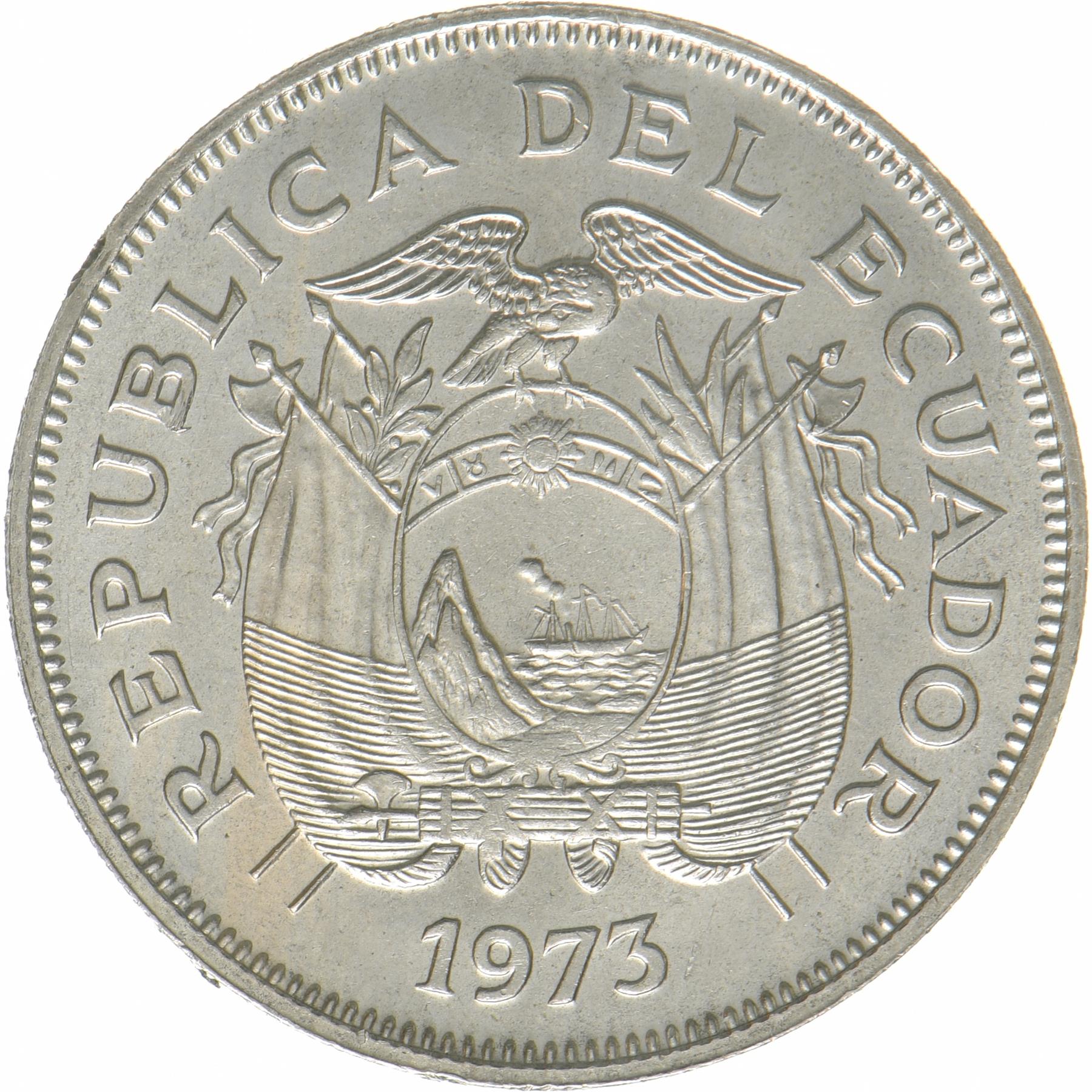 Ecuador | 2 Sucres Coin | Antonio José de Sucre | KM:82 | 1973