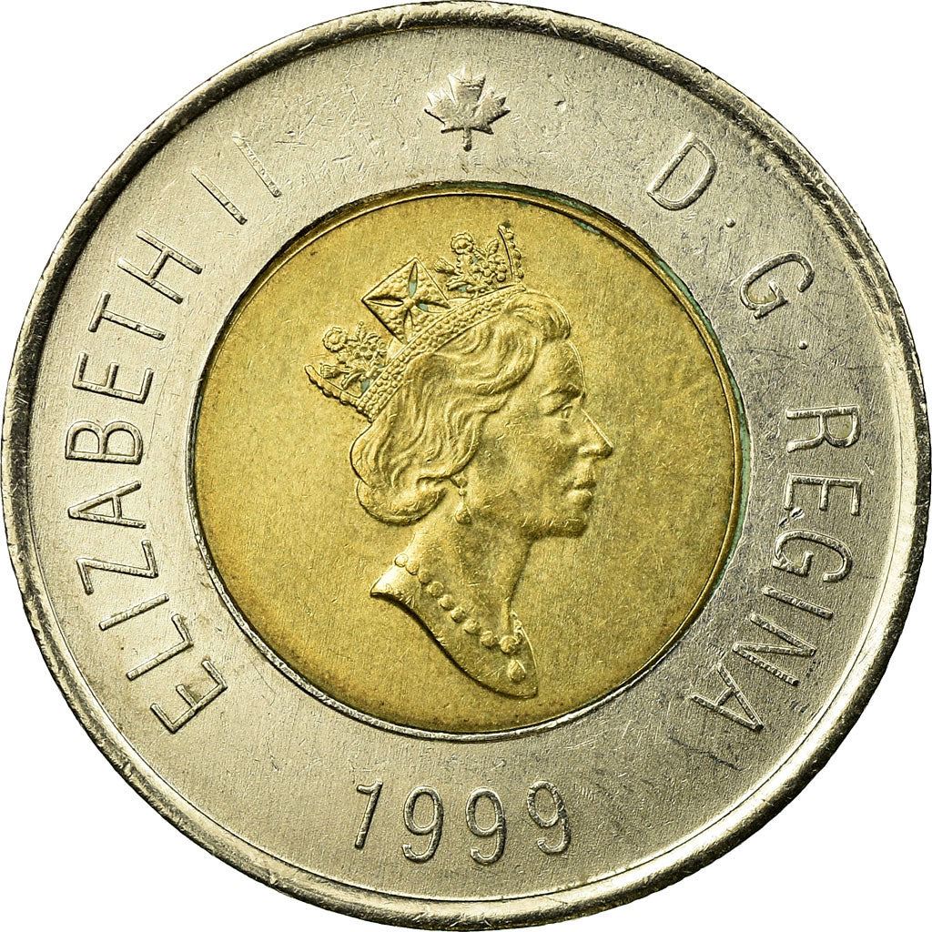 Canadá | Moneda de 2 dólares | Tambores inuit | Bimetálica | KM:357 | 1999