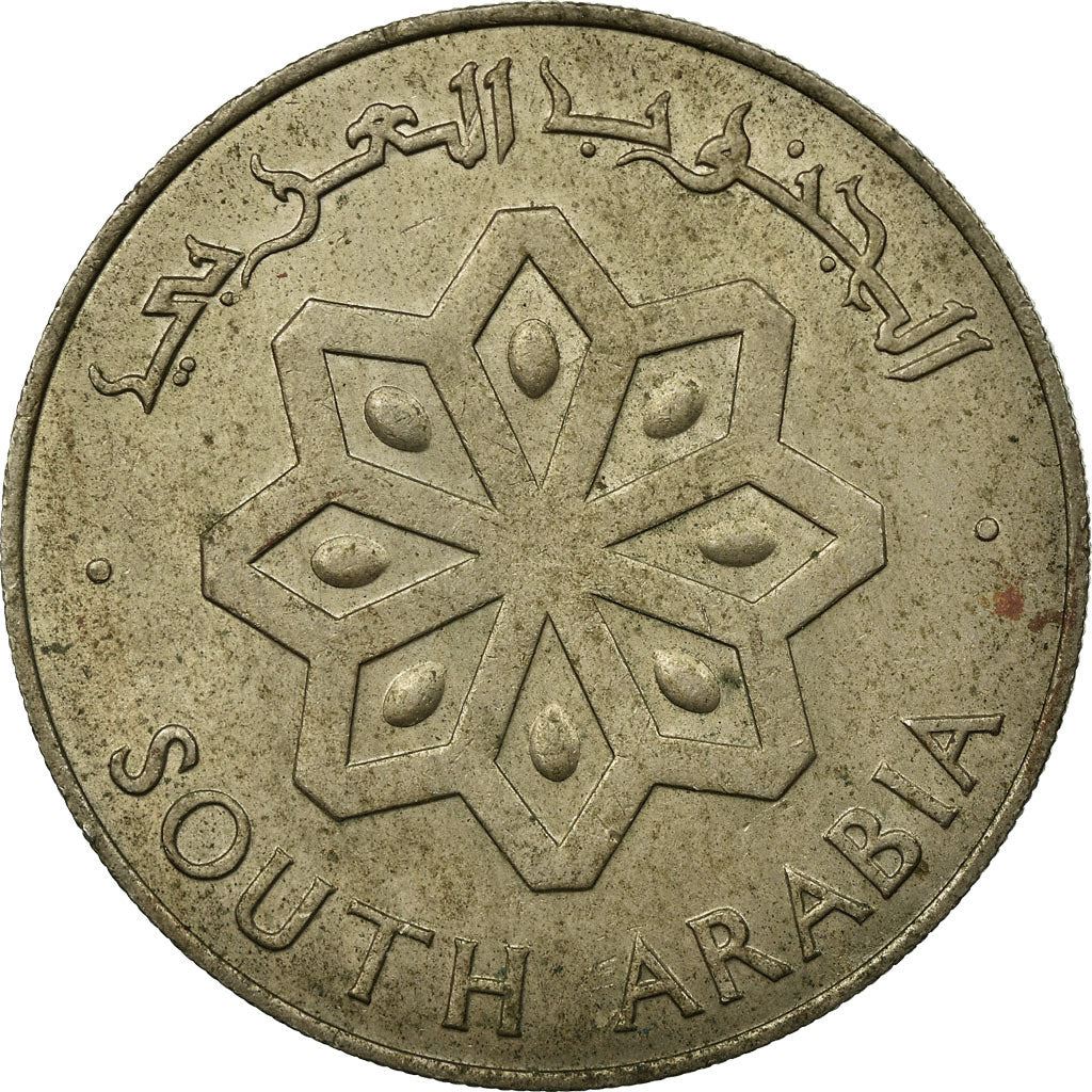 South Arabia | 50 Fils / 1 Dirham Coin | 8-sided Star | Dhow | Km:4 | 1964