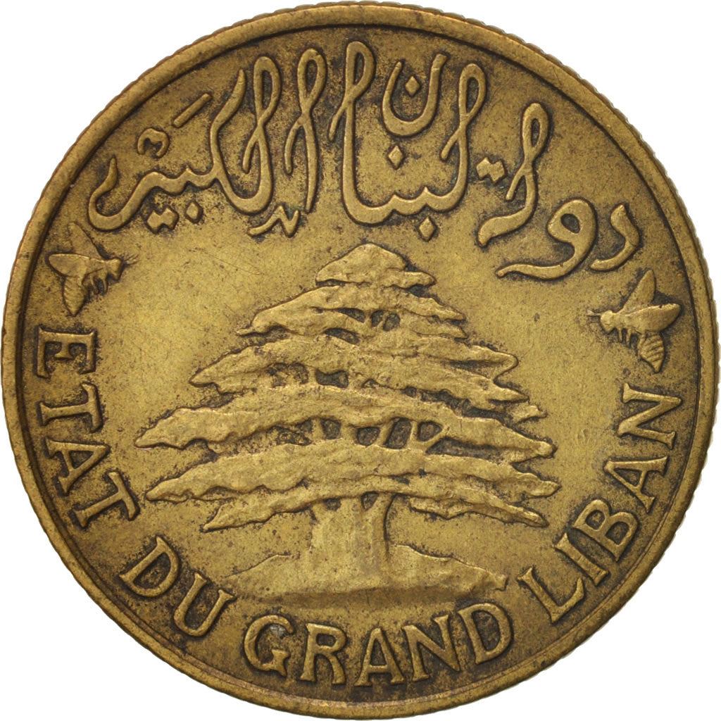 Lebanon | 5 Girush / Piastres Coin | Trireme | Km:5 | 1925 - 1940