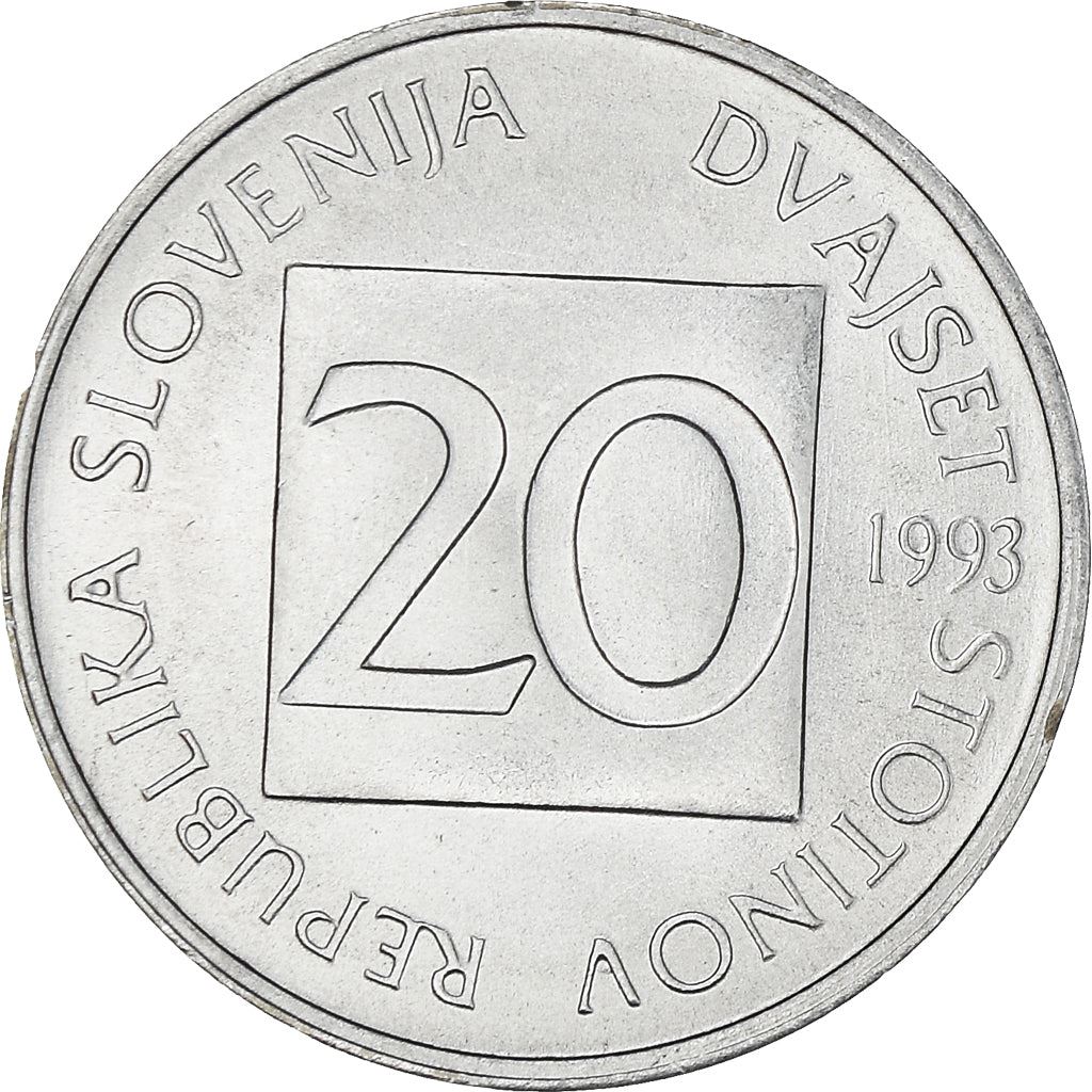 Slovenia | 20 Stotinov Coin | Owl | Km:8 | 1992 - 2006