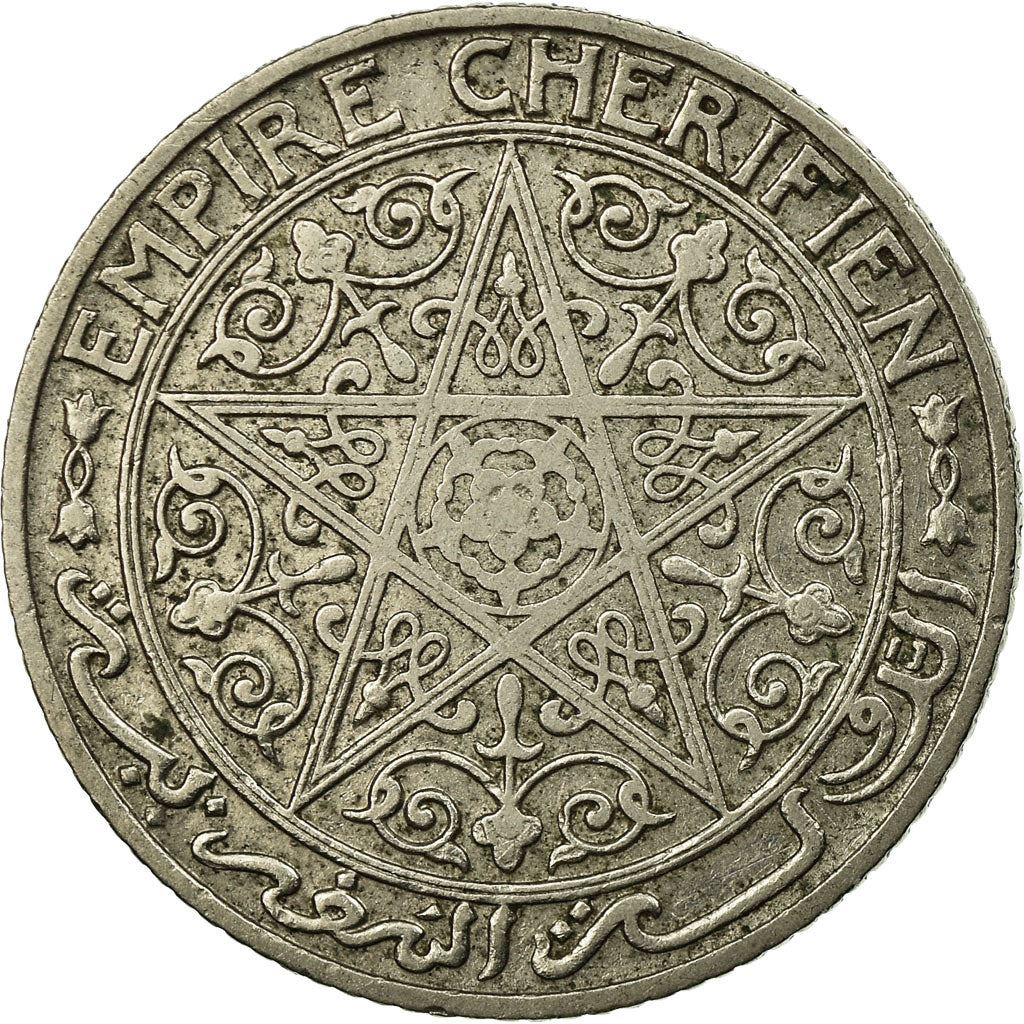 Morocco | 50 Centimes Coin | Sultan Yusef | Pentagram | Y:35 | 1921 - 1924