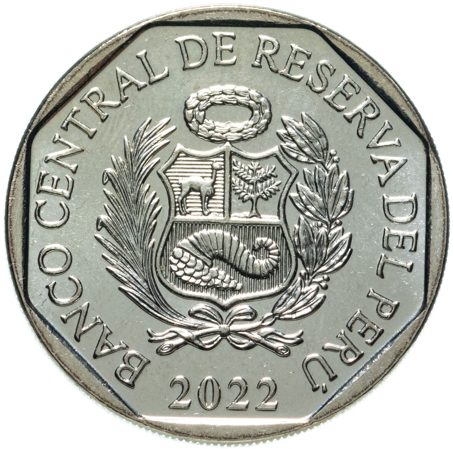 Peru | 1 Sol Coin | Manuel Lorenzo de Vidaurre | KM:433 | 2022