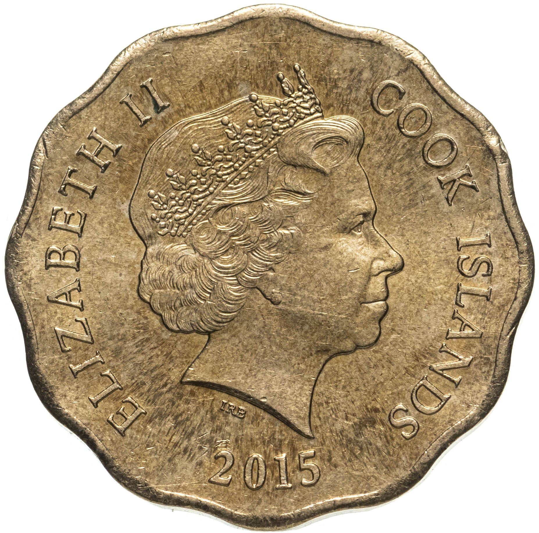 Cook Islands | 1 Dollar Coin | Elizabeth II | Tangaroa Statue | KM:2252 | 2015