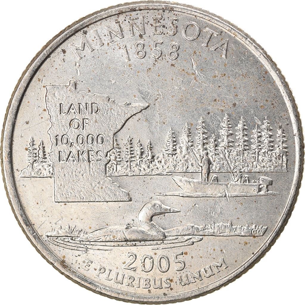 United States | 1/4 Dollar Coin | Minnesota | Km:371 | 2005
