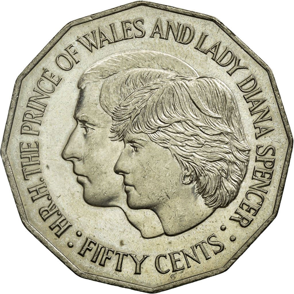 Australia | 50 Cents Coin | Royal Wedding | Km:72 | 1981