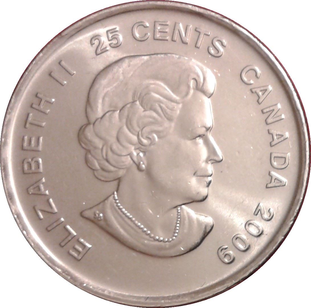 Canada | 25 Cents Coin | Nickel plated steel | Cindy Klassen | KM:1065 | 2009