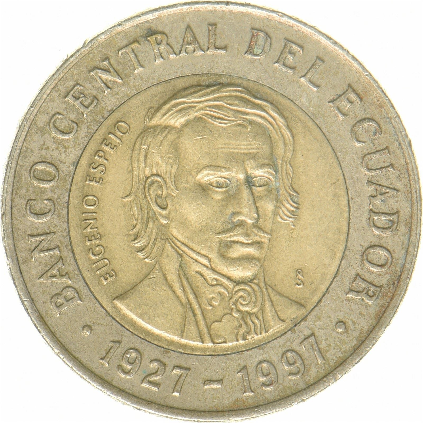 Ecuador | 1000 Sucres Coin | Eugenio Espejo | Bimetallic | KM:103 | 1997