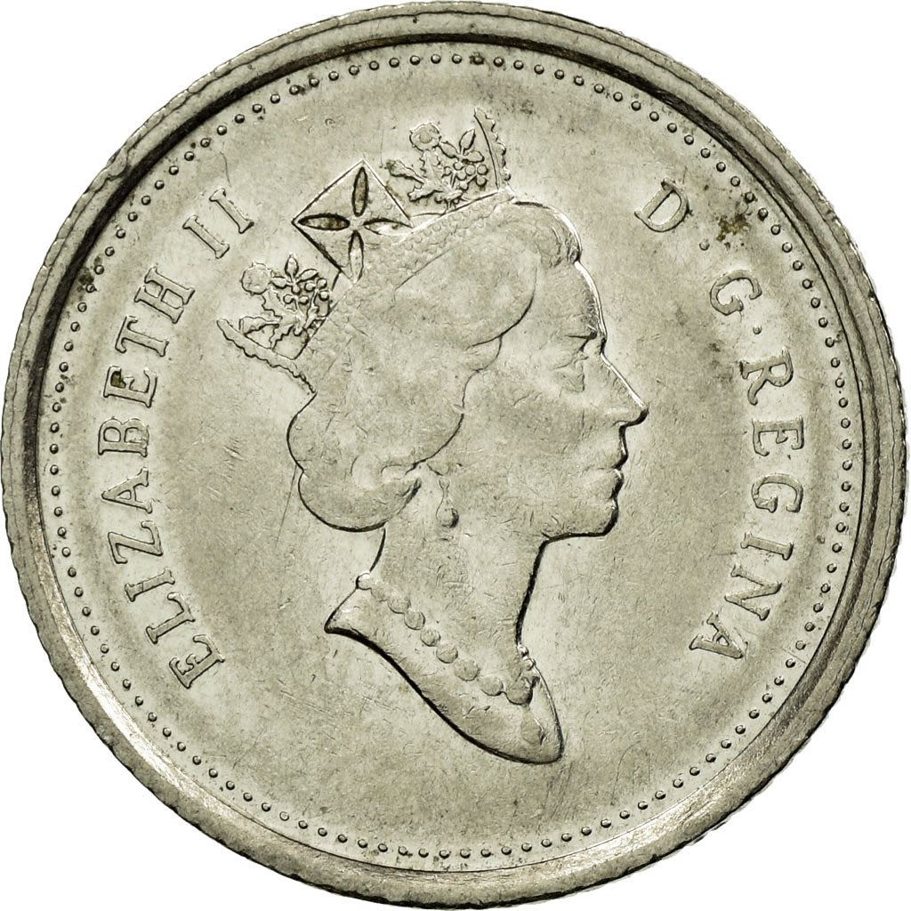 Canada | 10 Cents Coin | Nickel | 3rd portrait | KM:183 | 1990-2000