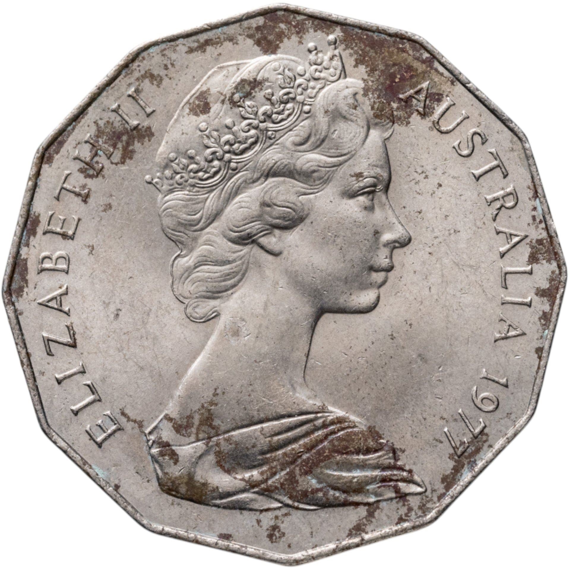 Australia | 50 Cents Coin | Silver Jubilee | KM:70 | 1977