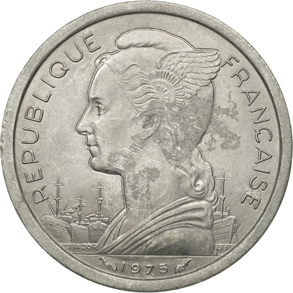 Afars and Issas | 1 Franc Coin | Marianne | Lyre Antelope | Km:16 | 1969 - 1975