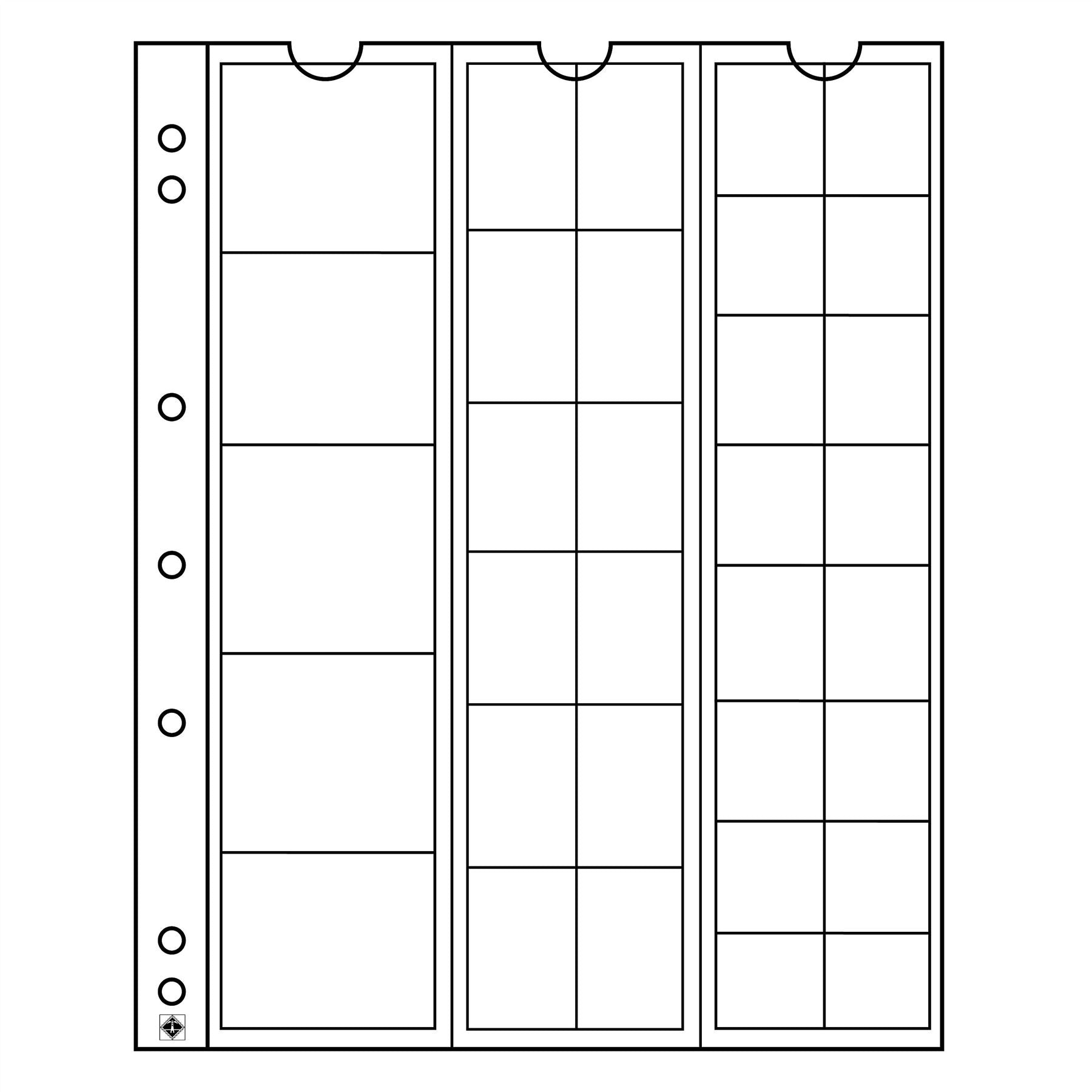 NUMIS Coin Sheets for Coin Albums | Packs of 5 | Different Pocket Configurations