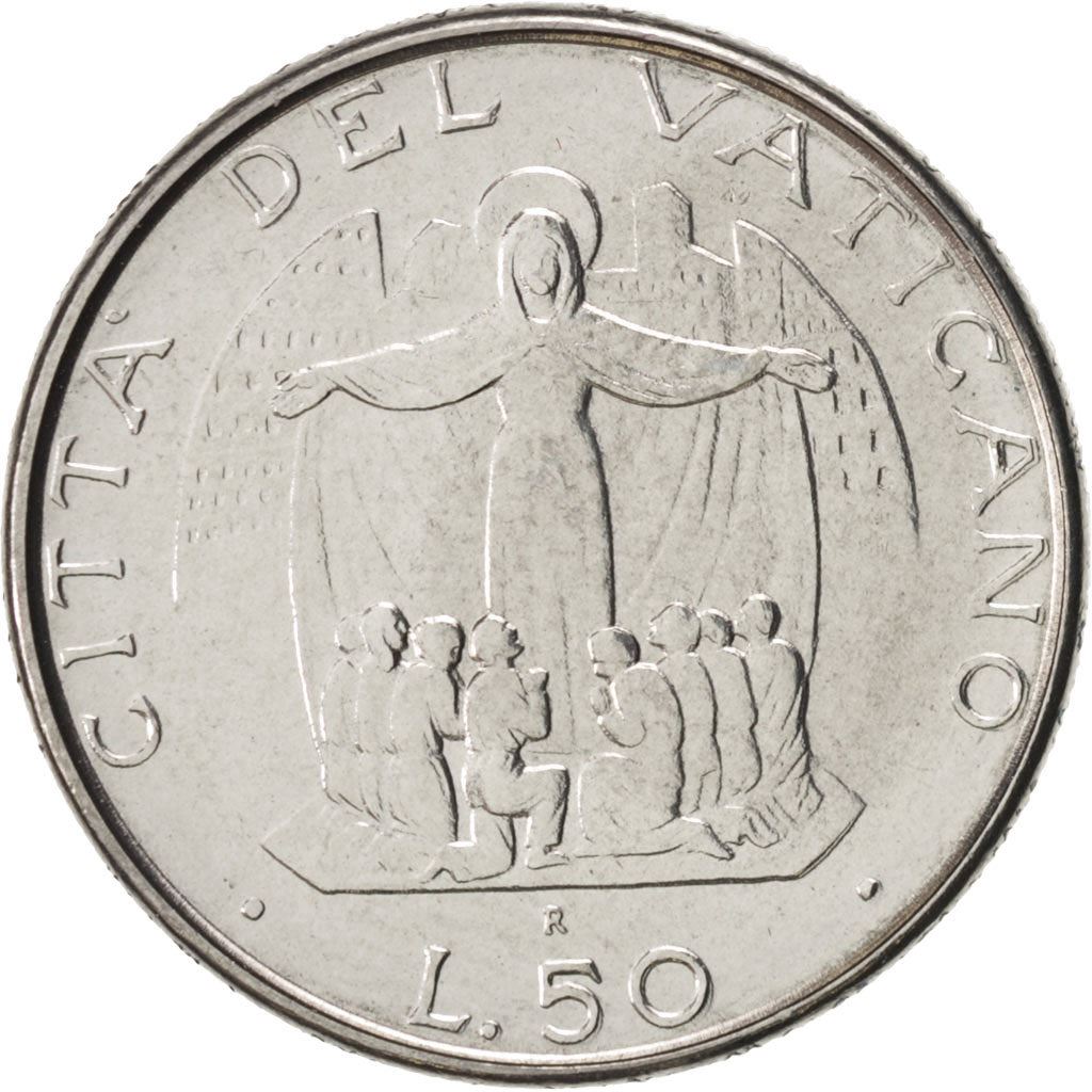 Vatican City | 50 Lire Coin | Virgin Mary | Km:201 | 1987