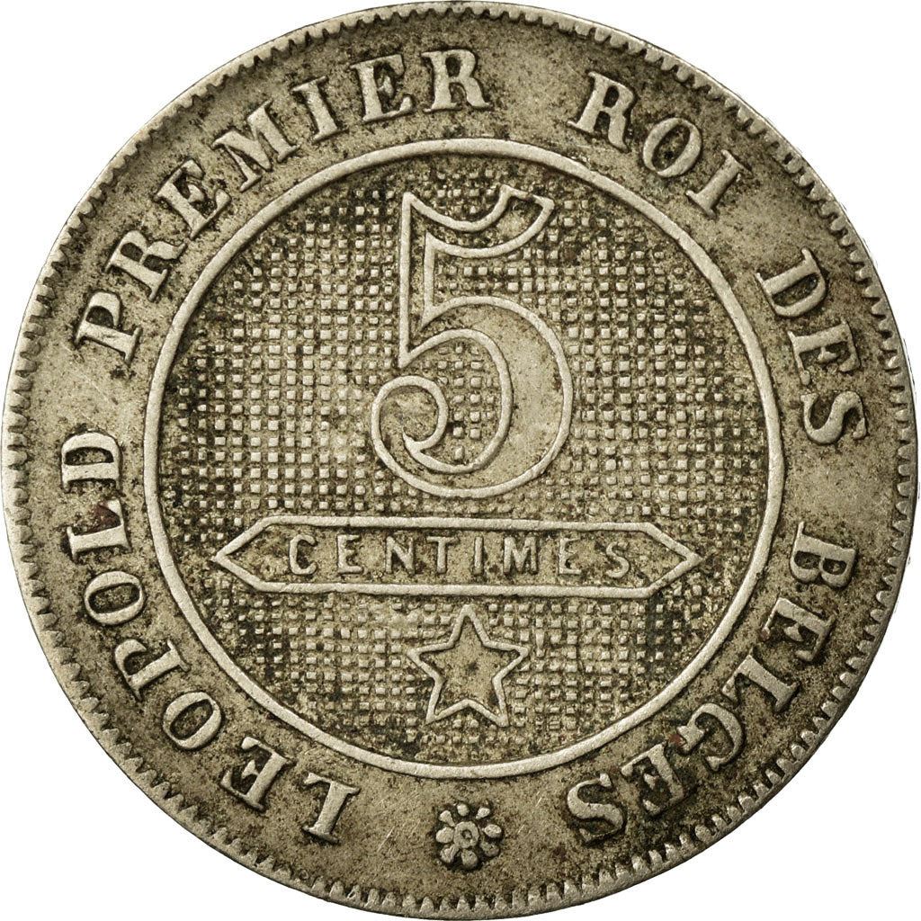 Belgium | 5 Centimes Coin | Léopold I | Copper-nickel | KM:21 | 1861-1864