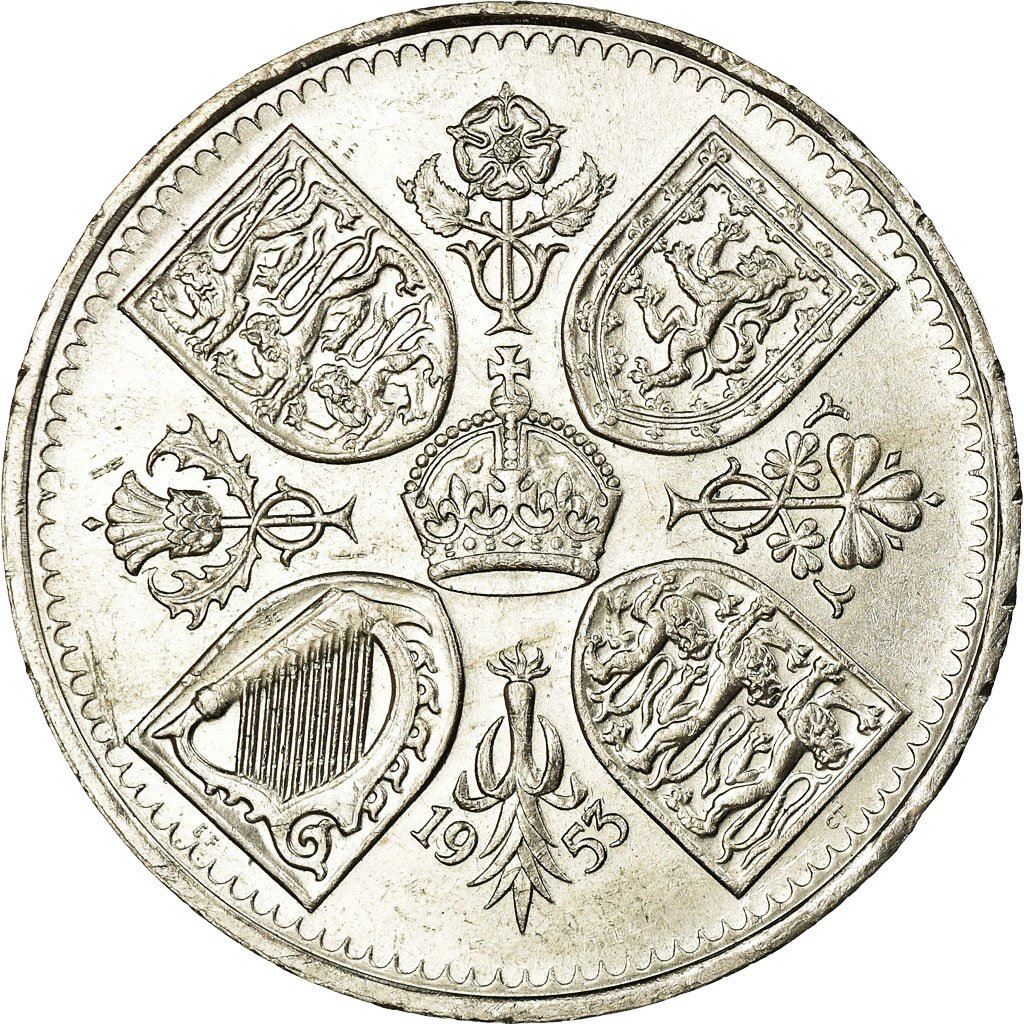 United Kingdom | 5 Shillings Coin | Coronation | KM:894 | 1953