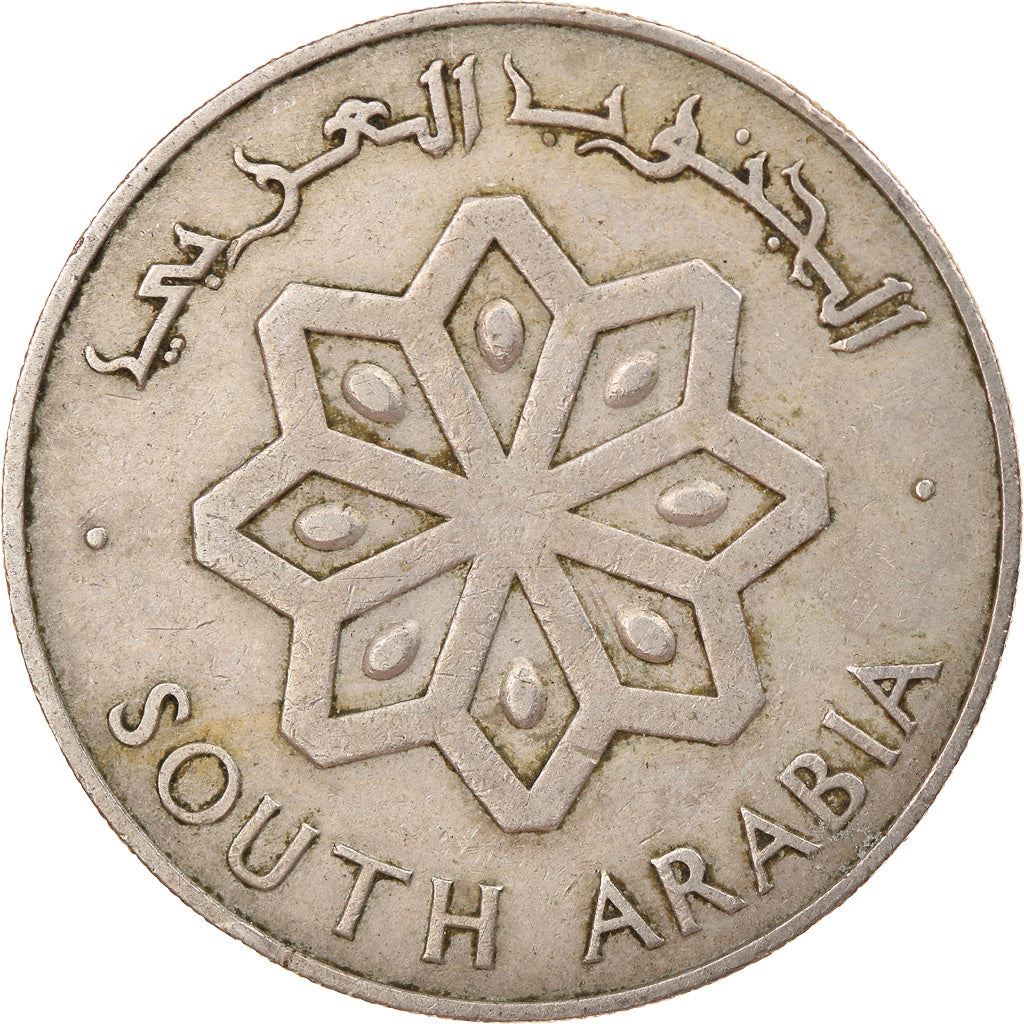 South Arabia | 50 Fils / 1 Dirham Coin | 8-sided Star | Dhow | Km:4 | 1964