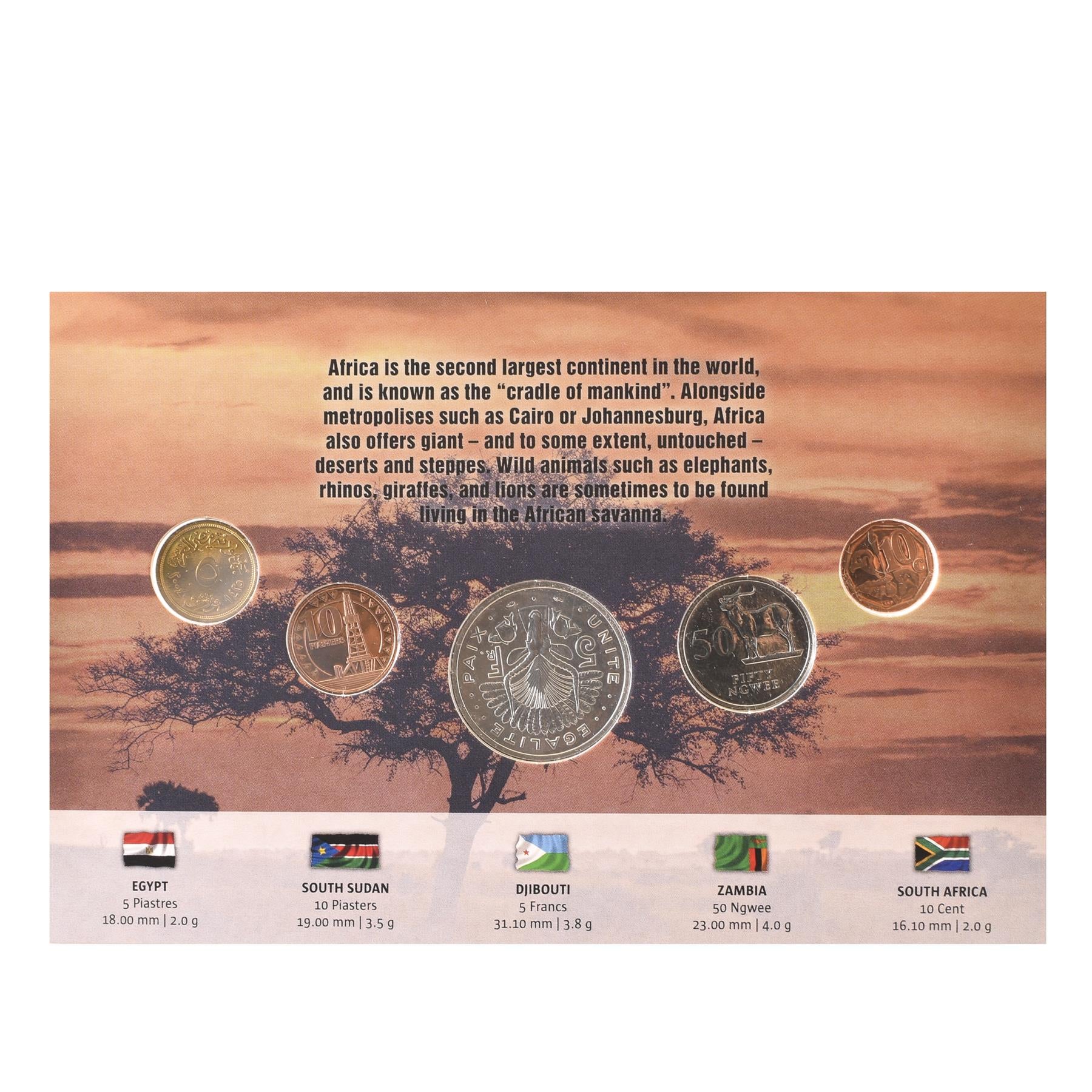 5 Coins from Africa | South Africa | Zambia | Djibouti | South Sudan | Egypt