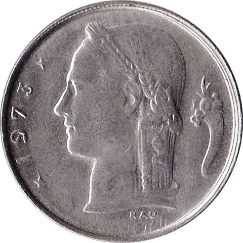 Belgium 1 Franc | 100 Coins | Baudouin I Belgique | Cornucopia | KM142 | 1950 - 1988