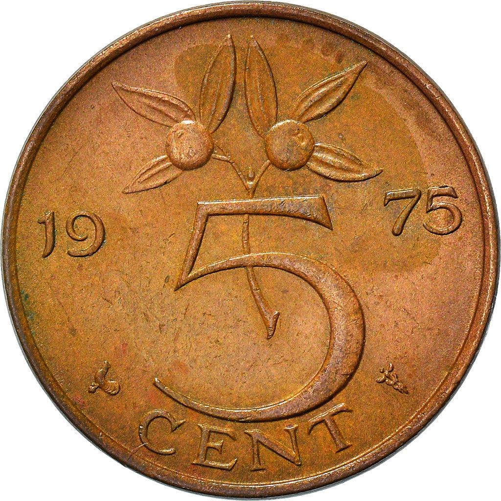 Netherlands 5 Cent | 100 Coins | Queen Juliana | Bronze | KM181 | 1950 - 1980