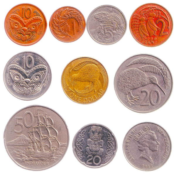 ニュージーランド オセアニア通貨 ミックスコイン 1セント - 1ドル