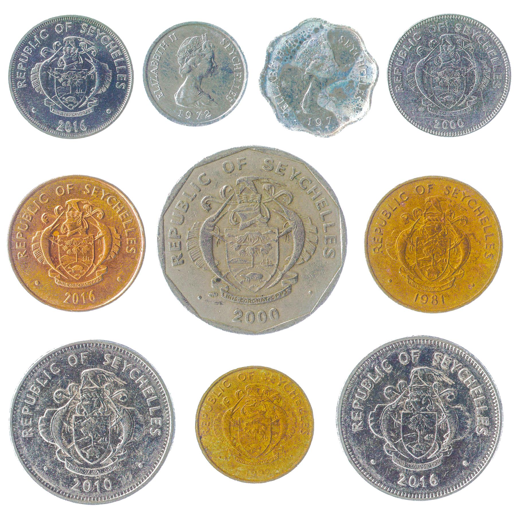 Seychelles 10 Mixed Coins | Cents | Rupees | Exotic Sea Animals| 1972 - 2021