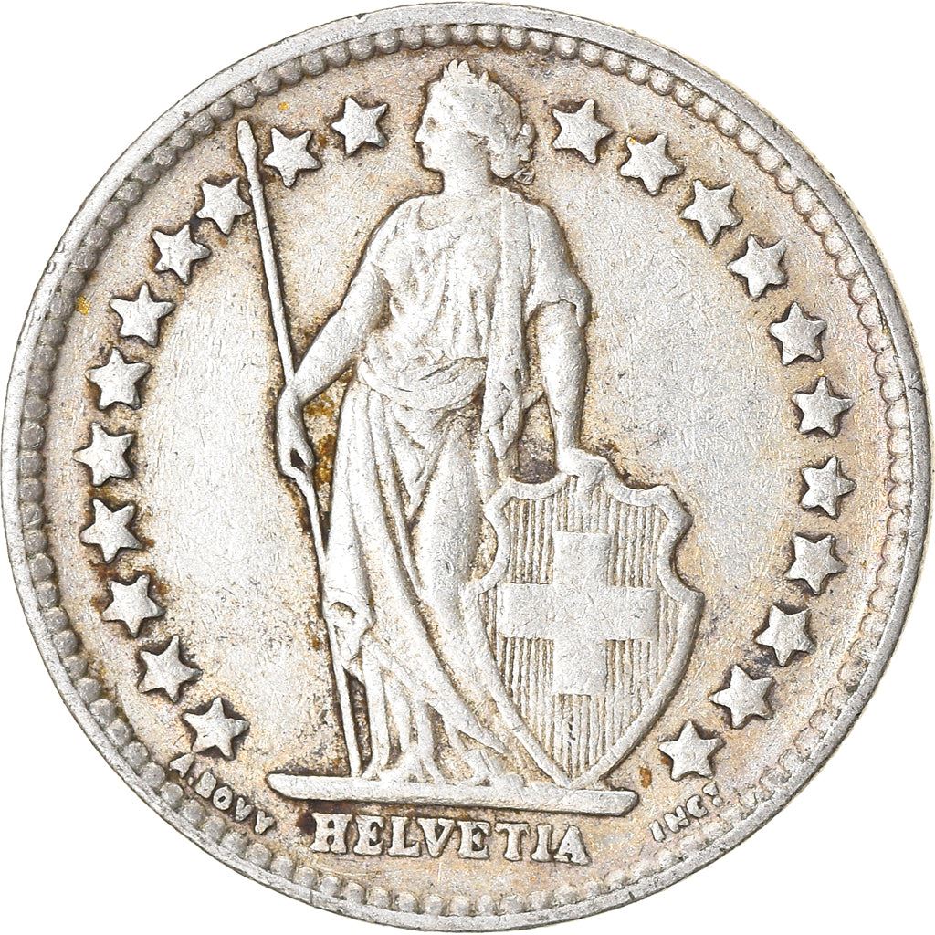 Switzerland Coin Swiss ½ Franc | Helvetia | KM23 | 1875 - 1967